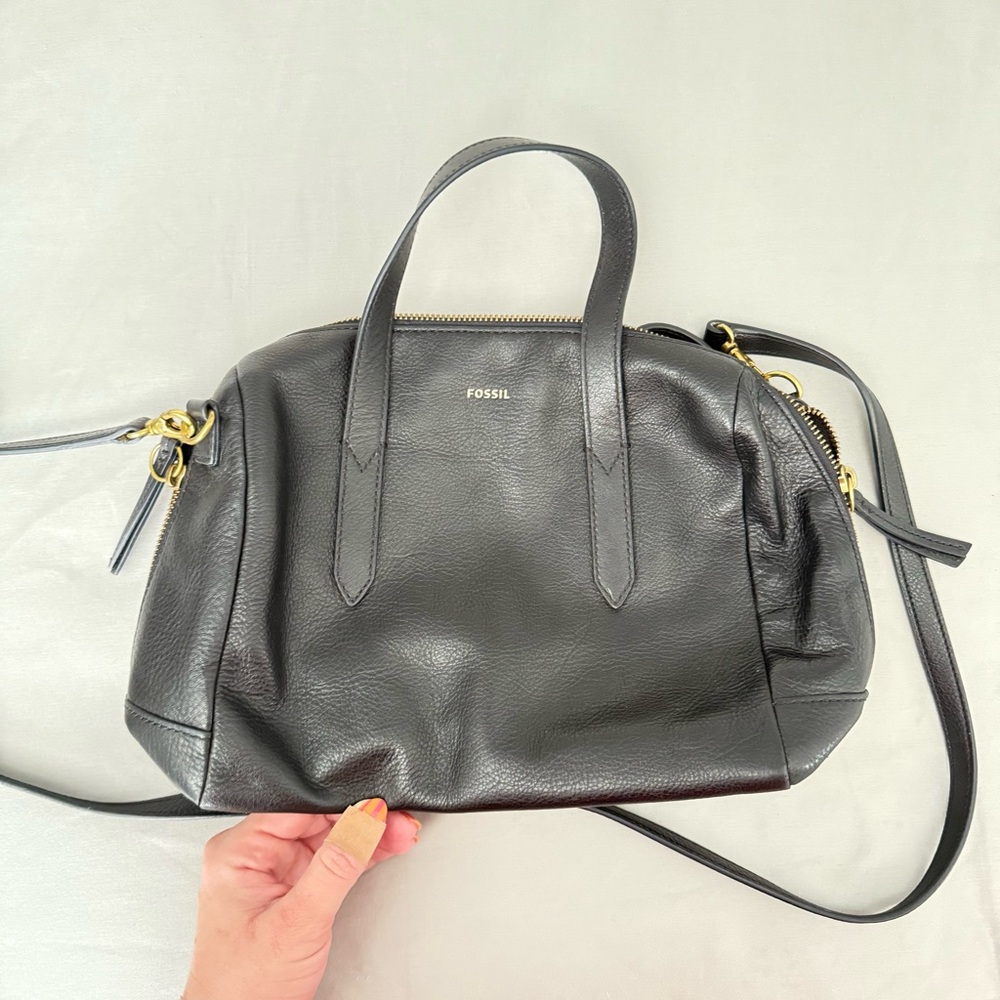Sydney Fossil Satchel- Black